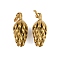 304 Stainless Steel Pendants, with Jump Rings, Food Theme, Golden, Wheat, 22x9.5mm, Hole: 4mm