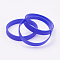 Silicone Wristbands Bracelets, Cord Bracelets, Blue, 2-1/2 inch(63mm), 12x2mm