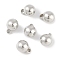 CCB Plastic Charms, Round, Platinum, 13x9.5mm, Hole: 2mm