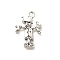 Tibetan Style Alloy Pendants, Cadmium Free & Lead Free, Scarecrow, Antique Silver, 22.5x16x2mm, Hole: 2mm