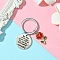 Alloy Enamel Keychain, with Iron Findings, Flower, 5cm