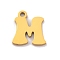 201 Stainless Steel Charms, Laser Cut, Letter Charm, Letter M, 10.5x9.5x1mm, Hole: 1.2mm