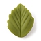 Silicone Beads, Leaf, Olive Drab, 24~24.5x19~19.5x7~7.5mm, Hole: 2mm