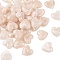 Opaque Acrylic Beads, Heart, T-Drilled, Two Tone, Misty Rose, 22x22~22.5x10mm, Hole: 2~2.4mm, 166pcs/500g.