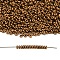 TOHO 8/0 Demi Round Beads, Japanese Seed Beads, (221F) Frosted Bronze, 3x1.15mm, about 3722pcs/50g