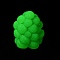 Luminous Resin Display Decorations, Home Decorations, Glow in the Dark, Grape, 15x14x17.5mm