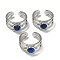 Natural Lapis Lazuli Adjustable Rings, with Platinum Brass Findings, Long-Lasting Plated, Jewely for Women, Adjustable
