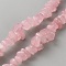 Natural Rose Quartz Beads Strands, Chip, 3~12x3~12x3~12mm, Hole: 1mm, about 139~168pcs/strand, 30.71''~33.07''(78~84cm)