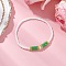 Glass Seed Beads Stretch  Bracelets for Women, with Glass Pearl, Lime Green, 1/8~1/4 inch(0.3~0.5cm), Inner Diameter: 1-3/4~1-7/8 inch(4.4~4.7cm)
