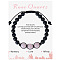 Natural Rose Quartz Beaded Bracelet with 8mm Matte Stone