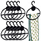 Plastic Scarf Display Hangers, Closet Organizers for Scarves, Shawl, Tie, Belts, Black, 137x137x2mm