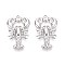 304 Stainless Steel Lobster with Heart Pendants, Non-Tarnish, Stainless Steel Color, 32x19x3mm, Hole: 1.6mm