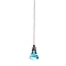 Pointed Glass Ceiling Fan Pull Chain Extenders, with Iron Ball Chains, Cone, Light Sky Blue, 545mm