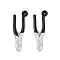 Alloy Enamel Pendants, Platinum, Pliers, 24.5x8.5x2.5mm, Hole: 1mm