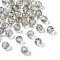20Pcs Transparent Electroplate Glass Beads, Faceted, Round, Medium Orchid, 7.5x7mm, Hole: 1.2mm