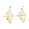 Brass Pendants, with Jump Rnigs, Long-Lasting Plated, Bow and Arrow, Golden, 27.5x17.5x5mm, Hole: 4.5mm