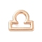 Rack Plating Alloy Pendants, Cadmium Free & Lead Free, Electroplate Nickel, 12 Constellation, Light Gold, Libra, 11.5x13x5.5mm, Hole: 1.8mm