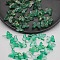 Handmade Golde Sand Lampwork Beads, Butterfly, Sea Green, 9.5x11x2mm, Hole: 1.2mm