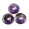 Natural Amethyst Pendants, Donut/Pi Disc Charms, 39~40x6mm, Hole: 6mm