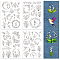 4 Sheets 11.6x8.2 Inch Stick and Stitch Embroidery Patterns, Non-woven Fabrics Water Soluble Embroidery Stabilizers, Hummingbird, 297x210mmm