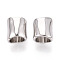 Alloy Large Hole Beads, Nuggets Shape, Platinum, 14.5x12x11mm, Hole: 8.5mm