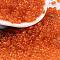 Glass Seed Beads, Transparent Colours, Peanut, Dark Orange, 2~2.5x4x2mm, Hole: 0.8~0.9mm, about 15000pcs/pound