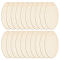 Oval Unfinished Wood Cutouts, Kid DIY Painting Ornament, Navajo White, 140x70x2.5mm