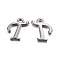 Gunmetal Plated Alloy Letter Pendants, Rack Plating, Letter.T, 13x9x2mm, Hole: 1.5mm
