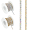 2Rolls 2 Colors Brass Rhinestone Strass Chains, with Spool, Rhinestone Cup Chains, Platinum & Golden, 2mm, about 10yards/roll, 1roll/color