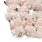 Natural Rose Quartz Pendants, with 201 Stainless Steel Finding, Elephant, 19x22x10mm, Hole: 4x8mm
