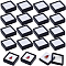 Acrylic Jewelry Gift Boxes, with Clear PVC Windows and White Sponge Inside, Square, Black, 4x4x1.6cm