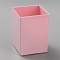 Plastic Pen Holder, Cosmetic Brush Storage Container, Cuboid, Pink, 74x74x102mm, Inner Diameter: 70x70mm