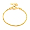 3MM Brass European Style Round Snake Chain Bracelets for Jewelry Making, with Lobster Claw Clasps, Real 18K Gold Plated, 8 inch(20.3cm)