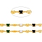 Handmade Brass Enameled Link Chains, Soldered, with Spool, Long-Lasting Plated, Butterfly, Real 18K Gold Plated, Colorful, Butterfly: 6x11x2.5mm and 5x10.5x1.5mm, about 32.8 Feet(10m)/roll