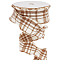 1 Roll Polyester Ruffled Ribbon, Pleated Tartan Ribbon for Wedding, Gift, Party Decoration, Camel, 1-1/2 inch(38mm), about 20.00 Yards(18.29m)/Set