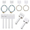 200Pcs 2 Colors Paper Hair Clip Display Cards, Hair Barrettes Jewelry Hair Accessories, Arrow Shpe with Word Hand Made, White, 10.9x4x0.04cm, Hole: 6mm, 100pcs/color