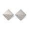 304 Stainless Steel Stud Earrings Findings, Square, 30.5x30.5mm