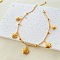 Bohemia Style Ocean Theme 304 Stainless Steel Anklets, Golden, Fish, 7-7/8 inch(200mm)
