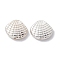 Alloy Spacer Beads, Long-Lasting Plated, Shell Shape, Silver, 11.5x13.5x3.5mm, Hole: 1mm