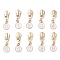 10Pcs Alloy Replacement Zipper Sliders, with Enamel Number 0~9 Pendants for Luggage Suitcase Backpack Jacket Bags Coat, Golden, 38mm