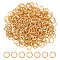 300Pcs 304 Stainless Steel Jump Rings, Open Jump Rings, Real 24K Gold Plated, 18 Gauge, 8x1mm