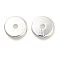 Brass Spacer Beads, Flat Round, Silver, 10x2mm, Hole: 1.9mm