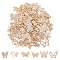 DIY Butterfly Jewelry Making Finding Kit, Including 60Pcs 6 Styles Zinc Alloy Rhinestone Pendants & Connector Charms, Light Gold, 13.5~18x17~23x1.7~2.5mm, Hole: 1.6~2.5mm, 10Pcs/style