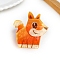 Acrylic Claw Hair Clips, Orange Red, Fox, 64x55mm