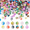 360Pcs 12 Colors Transparent Crackle Acrylic Beads, Round, Mixed Color, 8x7.5mm, Hole: 1.8mm, about 30pcs/color