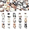 30Pcs 15 Styles Acrylic Pendants, Cat Theme, Mixed Color, 35~40x20~23x2.2mm, Hole: 1.5~1.8mm, 2pcs/style