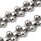 304 Stainless Steel Double Round Link Chains, Unwelded, Stainless Steel Color, 14.5x10.5x6mm