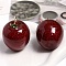 Alloy Resin Big Pendants, with Glitter Powder, Light Gold, Apple, 50.5x38.5mm, Hole: 7x4.5mm