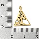 201ステンレススチール製ペンダント  レーザー切断  ゴールドカラー  命の木  三角形  17.5x14x1mm  穴：1.2mm  5個/袋 STAS-H188-02B-G-3