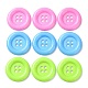 CRASPIRE 30Pcs 3 Colors Buttons Plastic Flat Round Large Resin Craft Flatback Button Mixed 4 Holes Waterproof for Crochet Knitting Arts Projects Hand Made Gifts Sorting DIY BUTT-CP0001-02-1